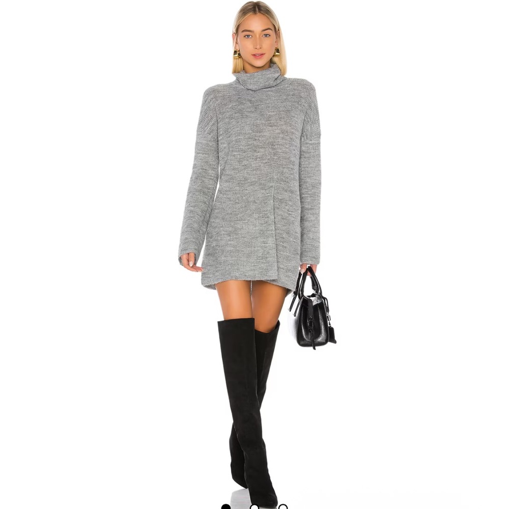 L’Academie | Revolve Sable Sweater Dress In Gray Size Medium